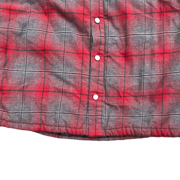 Rugged Elements Insulated Plaid Flannel Shirt Jacket Sz L Utility Heavyweight - Picture 5 of 13